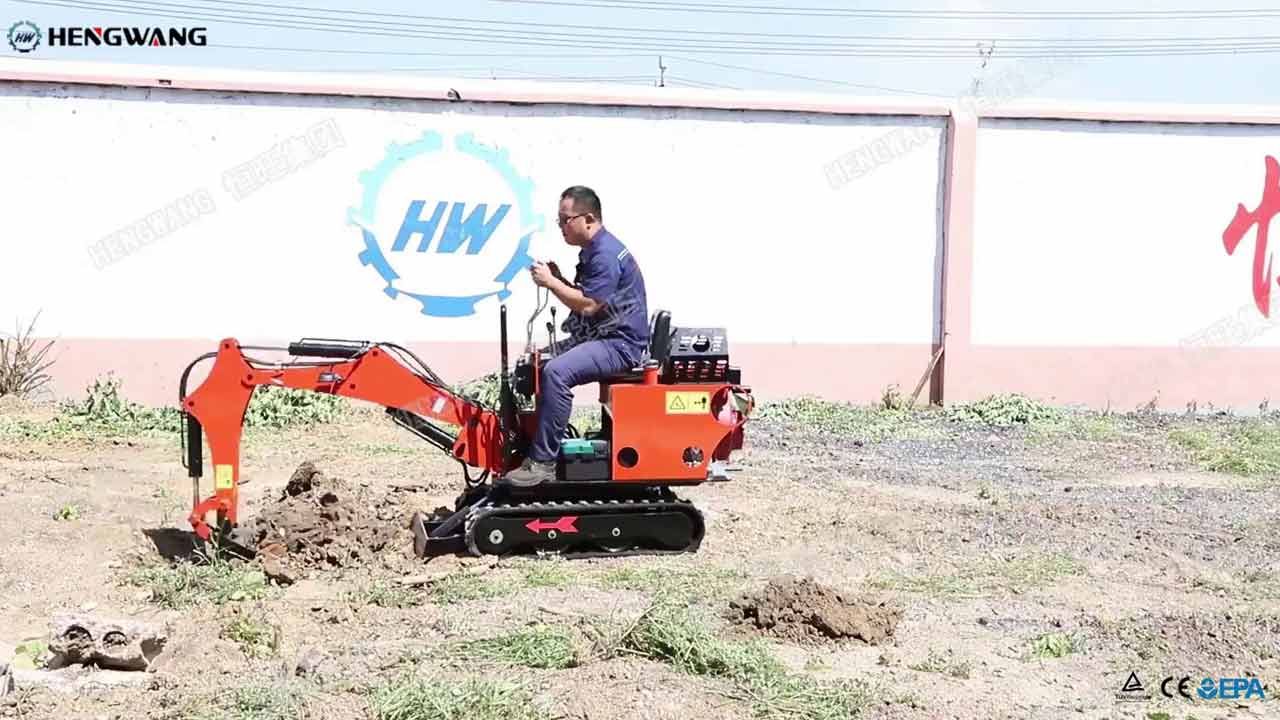 The HW-08 Mini Excavator operation shows