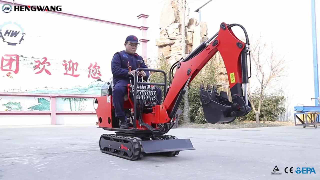 The HW-09 Mini Excavator operation shows