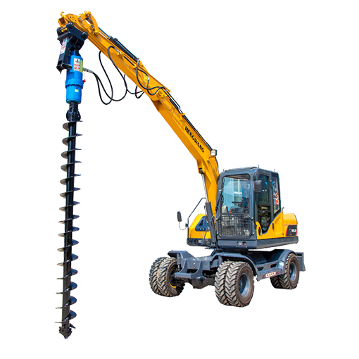 Excavator modified Auger Drill Rig